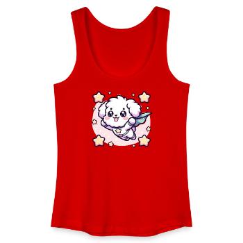 Hero Poodle Superhero Doggy Super Dog Puppy - Women’s Organic Tank Top - red - Front