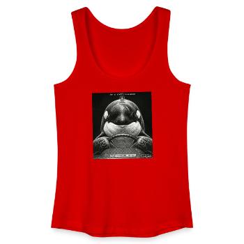Fish Flashed - Women’s Organic Tank Top - red - Front