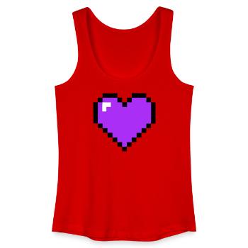 Pixel Heart 8-Bit Health - Women’s Organic Tank Top - red - Front