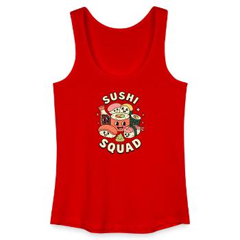 Sushi Troupe Funny Japanese Food Sashimi Li - Women’s Organic Tank Top - red - Front