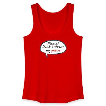 Frieden ohne Ablenkung in der Zeichentrickblase - Frauen Bio Tank Top - Rot - Vorne