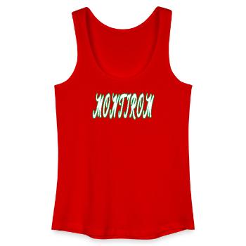 Montirom text - Women’s Organic Tank Top - red - Front