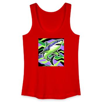 Shark - Women’s Organic Tank Top - red - Front