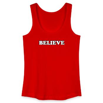 Glauben - Frauen Bio Tank Top - Rot - Vorne