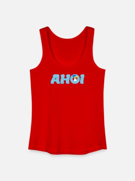 Appelez Ahoy avec Seagull - Débardeur bio Femme - rouge