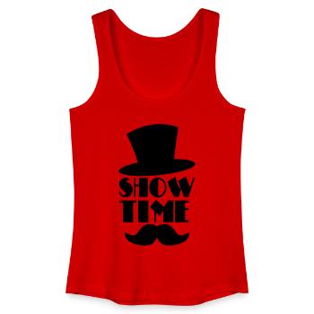 SHOW TIME clown circus hat and moustache - Women’s Organic Tank Top - red - Front