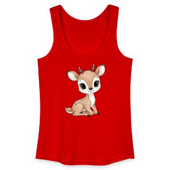 Cute Foal Cartoon - Women’s Organic Tank Top - red - Front