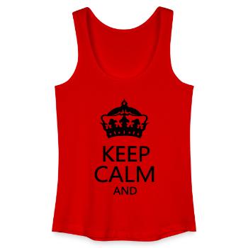 krone_keep_calm - Women’s Organic Tank Top - red - Front