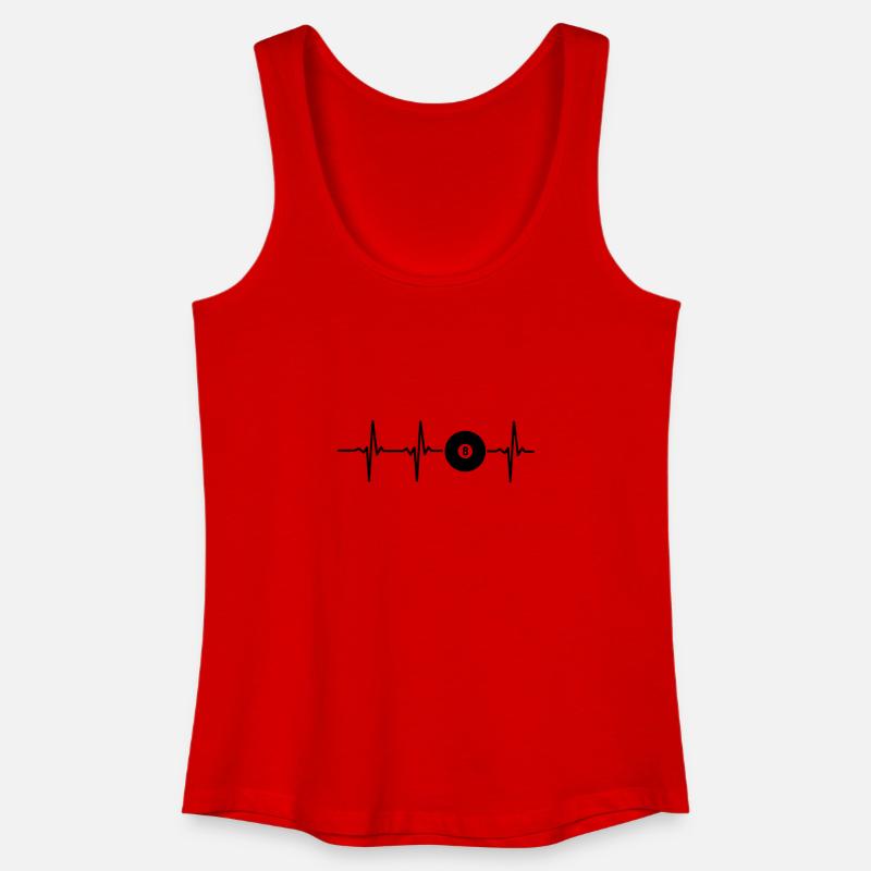 Pool Billard Kugel 8 Geschenk Snooker Herzfrequenz - Frauen Bio Tank Top - Rot