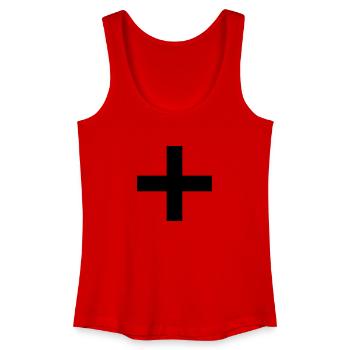 Plus - Frauen Bio Tank Top - Rot - Vorne