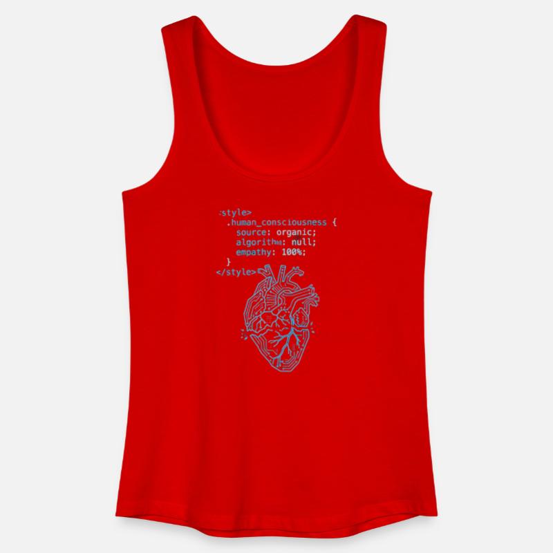 Programmer Heart CSS Code - Tech & Empathy Art - Women’s Organic Tank Top - red