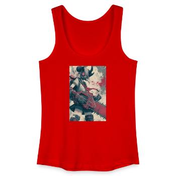 Crimson Chainsaw Hunter - Women’s Organic Tank Top - red - Front