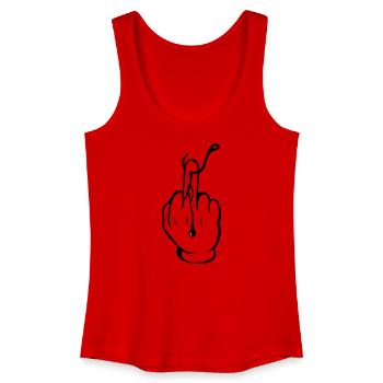 Pour une vraie paix et tranquillité au bord de l’eau ! - Chemise de pêcheur ! - Débardeur bio Femme - rouge - Devant