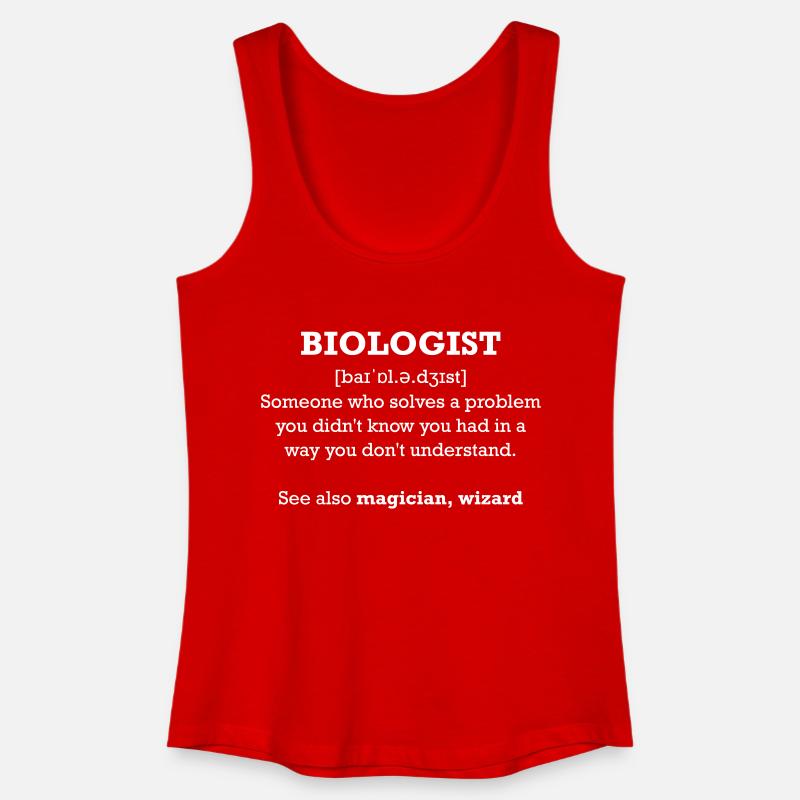 Biologist - wizard - Frauen Bio Tank Top - Rot