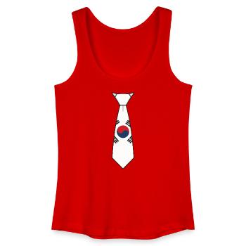 South Korea - Women’s Organic Tank Top - red - Front