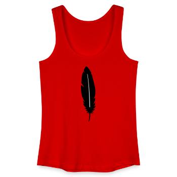 Feather silhouette - Women’s Organic Tank Top - red - Front