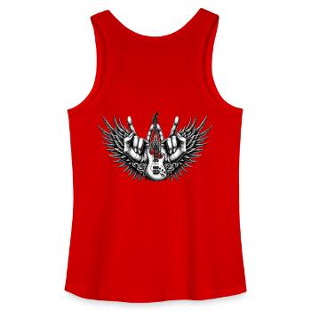 Grand Piano Guitar Metal Fork Hands Metal - Women’s Organic Tank Top - red - Back