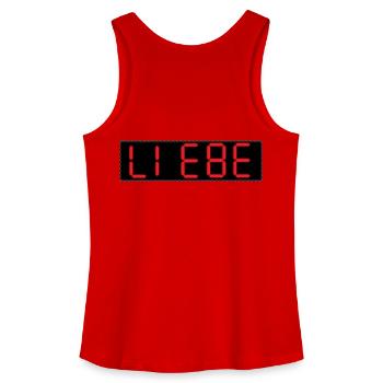Love 38317 Calculatrice Nombres Police Numérique - Débardeur bio Femme - rouge - Dos