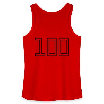 Number 100 (University Style) - Women’s Organic Tank Top - red - Back