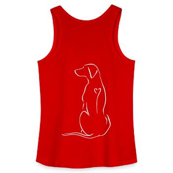 Ridgeback in Not Logo Single Hund - Frauen Bio Tank Top - Rot - Hinten