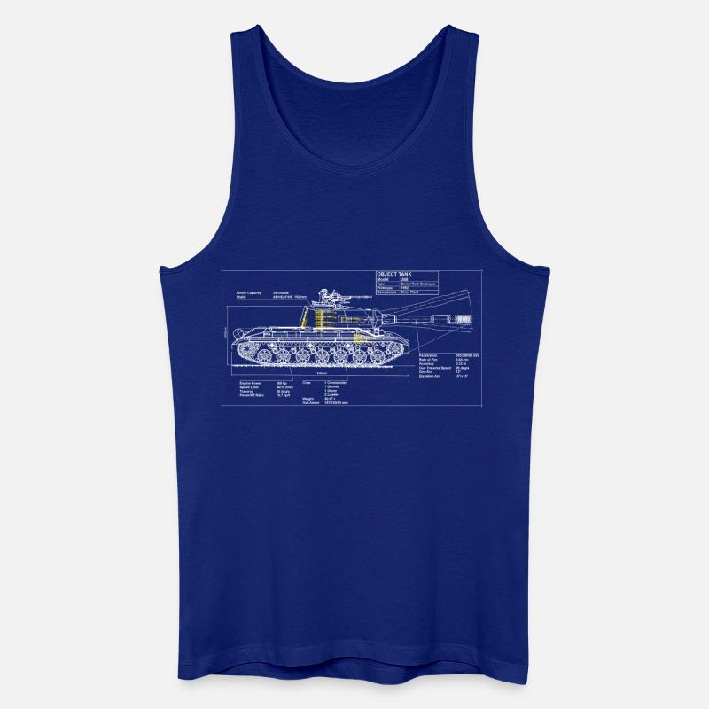 268 Objekt Bauplan - Männer Bio Tank Top - Königsblau