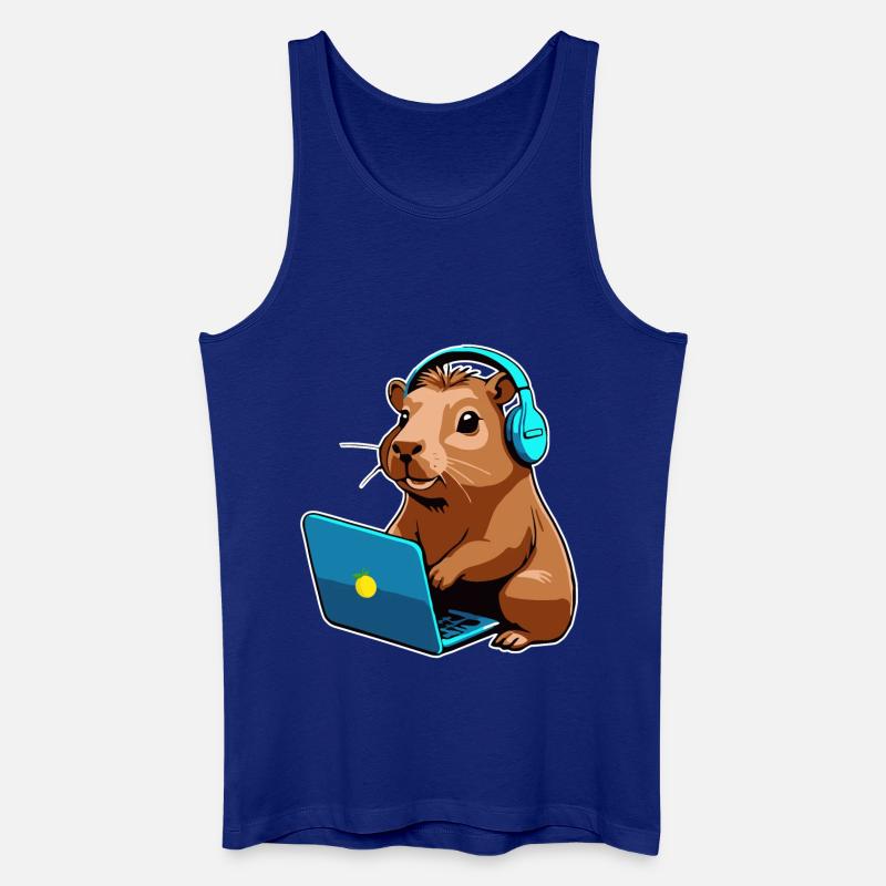 Capybara Programmierer Coder Computer - Männer Bio Tank Top - Königsblau