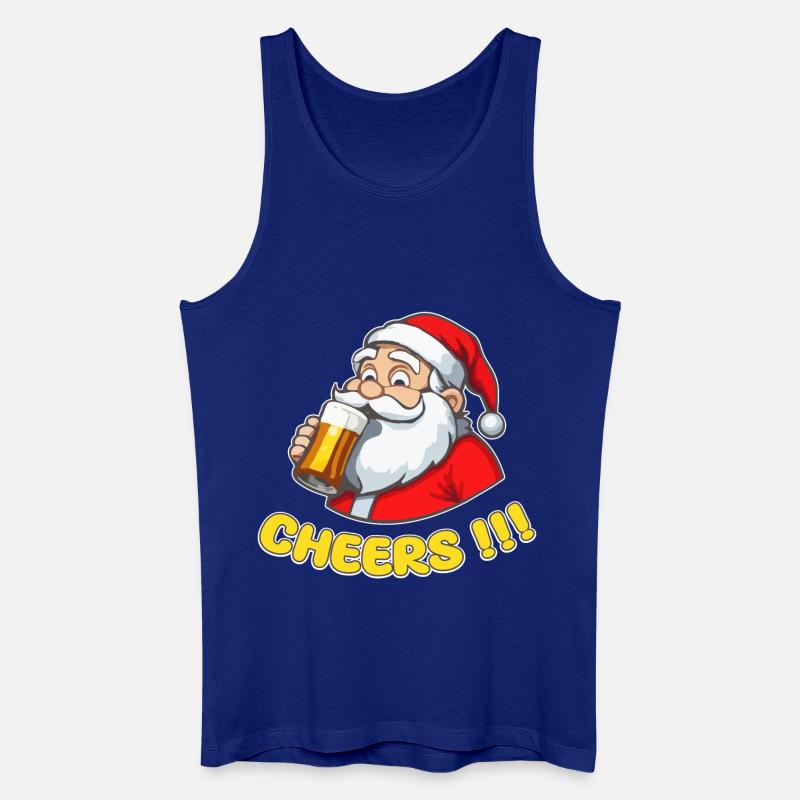 Weihnachtsmann mit Bier Cheers!!! - Männer Bio Tank Top - Königsblau