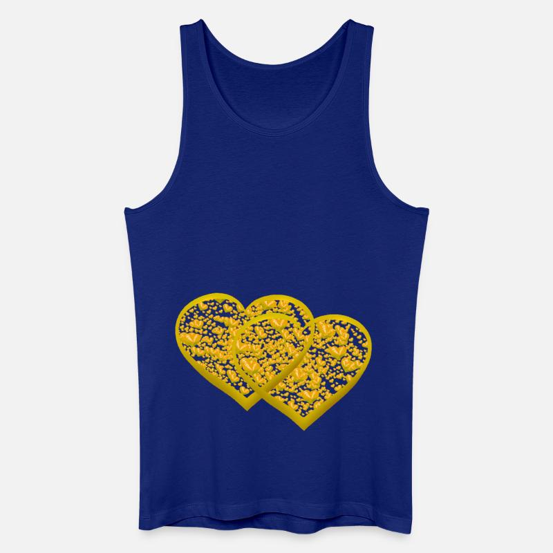 Herz Herzen Partner Partnerschaft Valentin - Männer Bio Tank Top - Königsblau