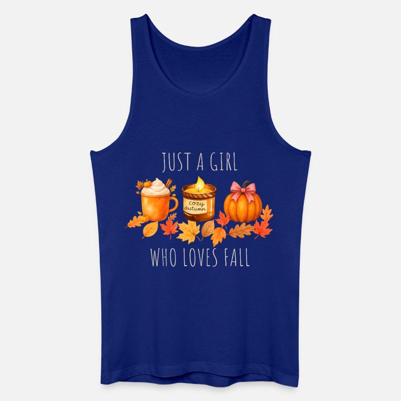 Nur ein Mädchen das Herbst liebt - Männer Bio Tank Top - Königsblau