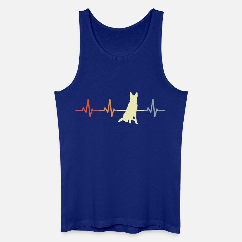 Deutscher Schäferhund Herzschlag - Männer Bio Tank Top - Königsblau