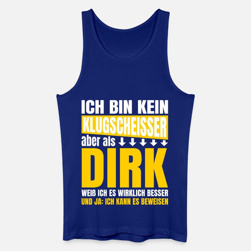 Ich bin Kein Klugscheisser Dirk - Männer Bio Tank Top - Königsblau
