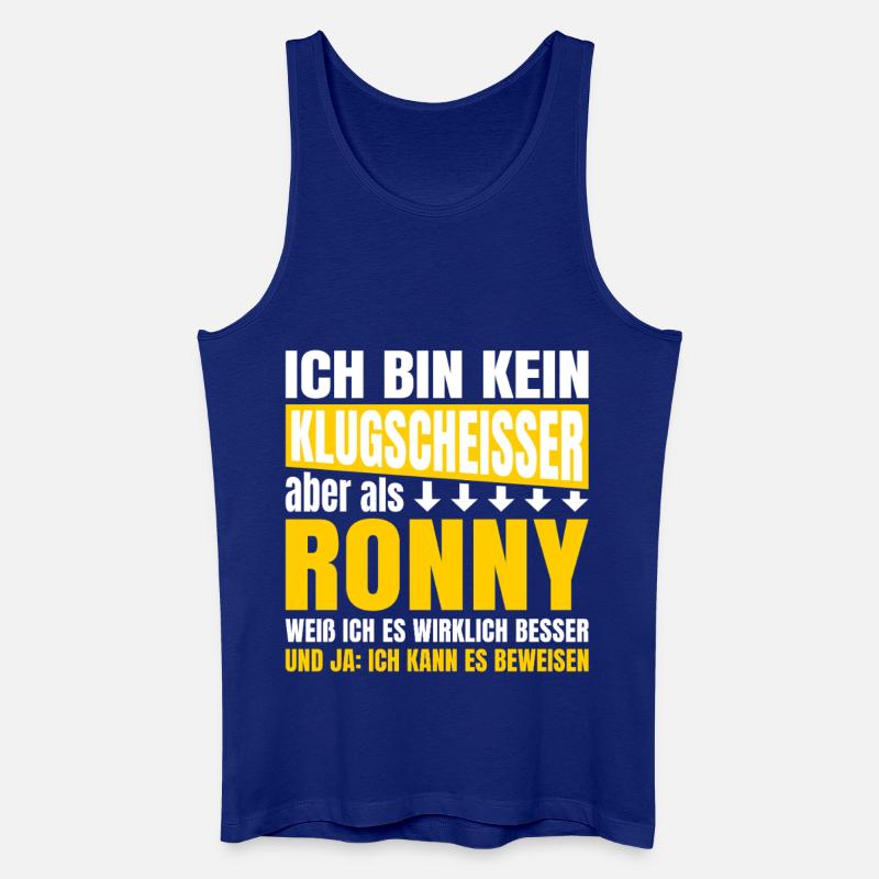 Ich bin kein Klugscheißer Ronny - Männer Bio Tank Top - Königsblau