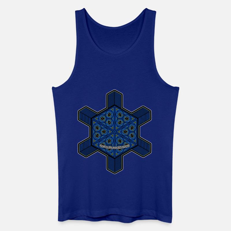 Fractal Evolution Experience Mandala Psytrance Goa - Männer Bio Tank Top - Königsblau