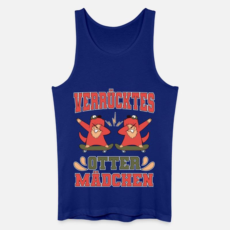 Verrücktes Otter Mädchen - Männer Bio Tank Top - Königsblau