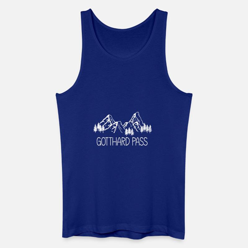 Gotthard Pass - Männer Bio Tank Top - Königsblau