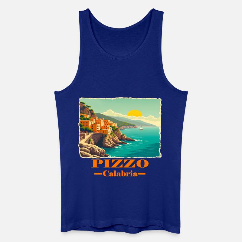 Pizzo Calabre orange - Débardeur bio Homme - bleu roi