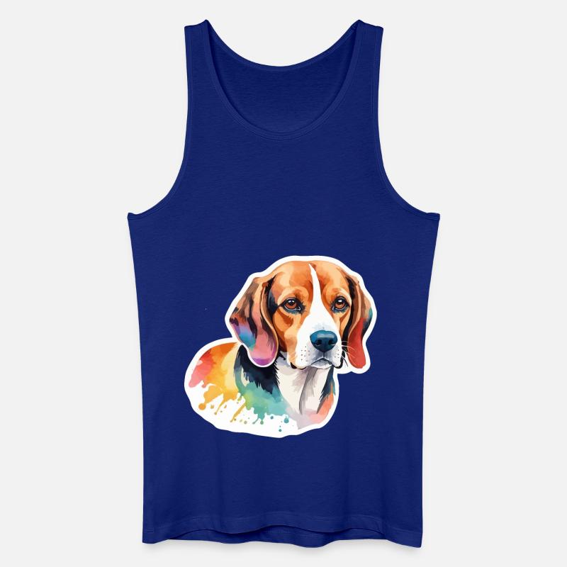 Beagle Wasserfarben - Männer Bio Tank Top - Königsblau