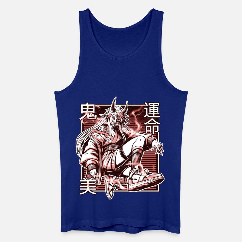 Roter Kunoichi-Dämon - Männer Bio Tank Top - Königsblau