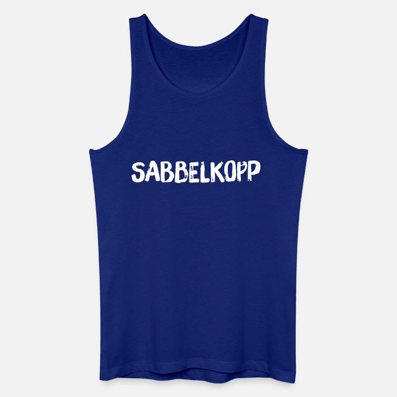 Sabbelkopp weiss - Männer Bio Tank Top - Königsblau