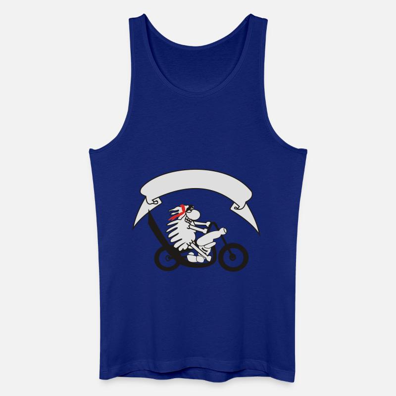 Bikerschaf mit Banner - Männer Bio Tank Top - Königsblau