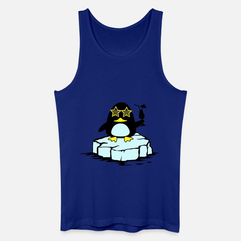 beach pinguin eisscholle - Männer Bio Tank Top - Königsblau