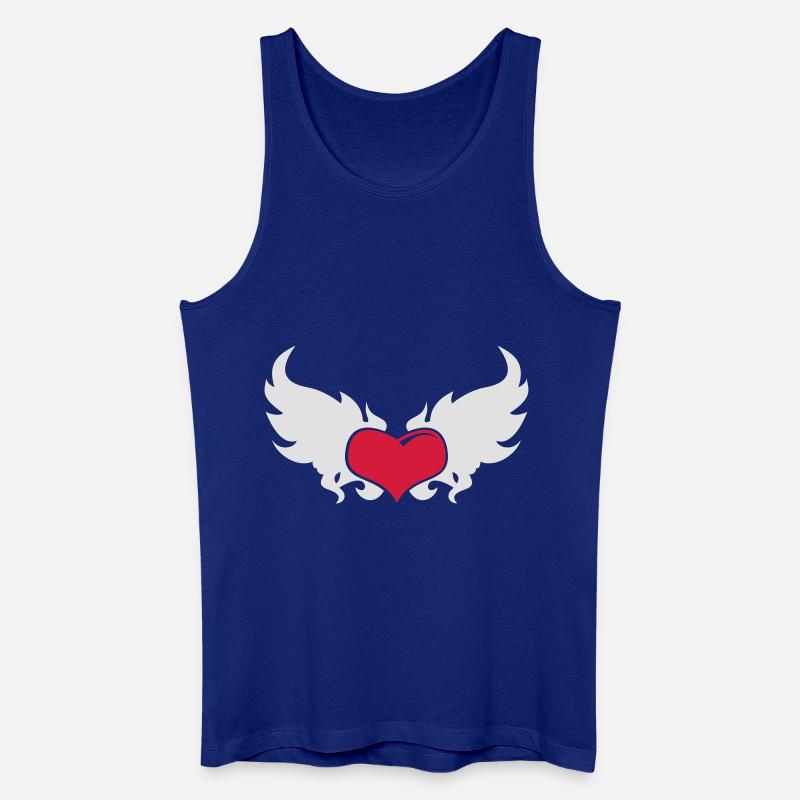 Ein loderndes Herz - Männer Bio Tank Top - Königsblau