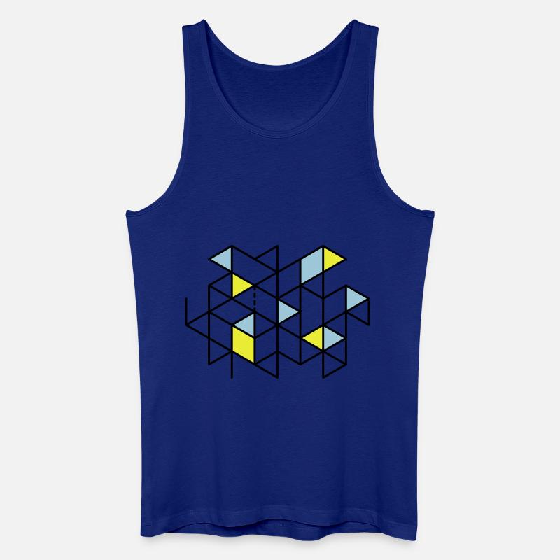 Geometry #001 - Männer Bio Tank Top - Königsblau