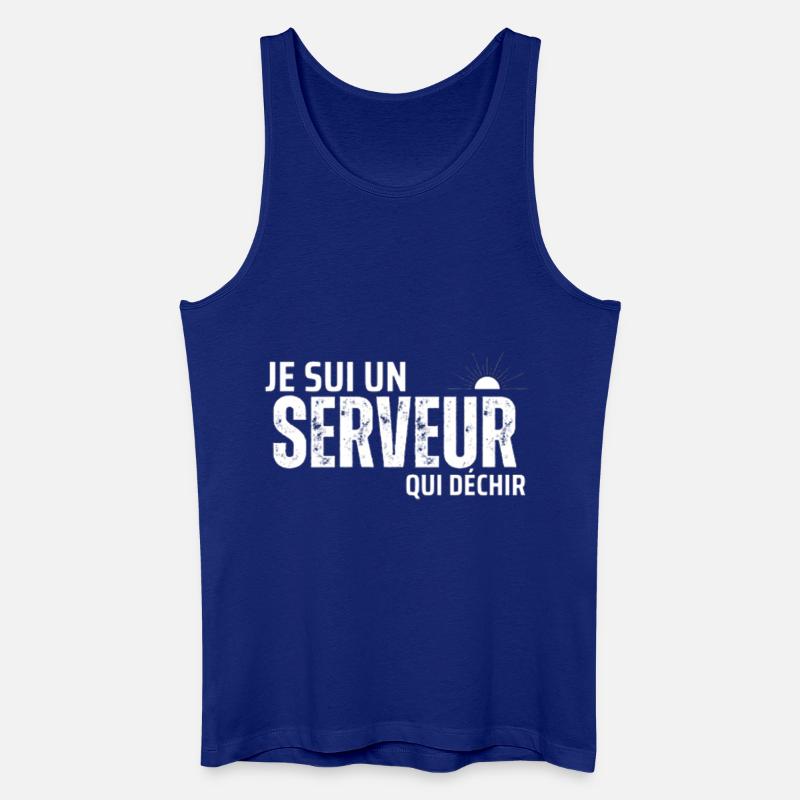 Ich bin ein rockender Kellner - Männer Bio Tank Top - Königsblau