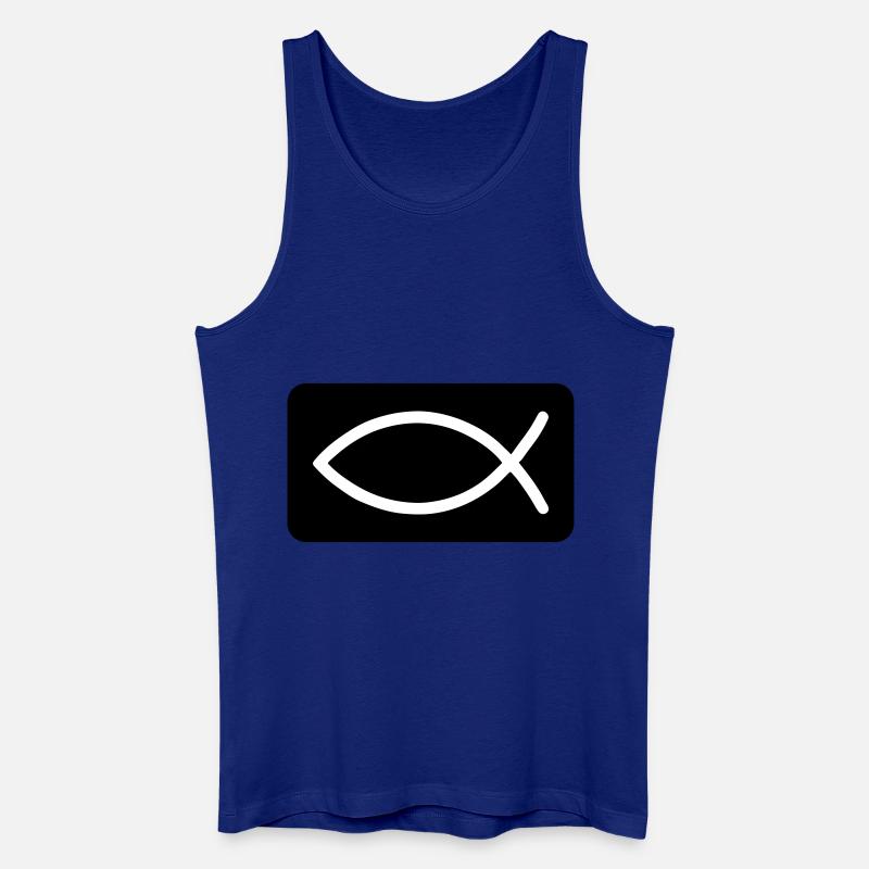 Fisch Christlich Jesus - Männer Bio Tank Top - Königsblau