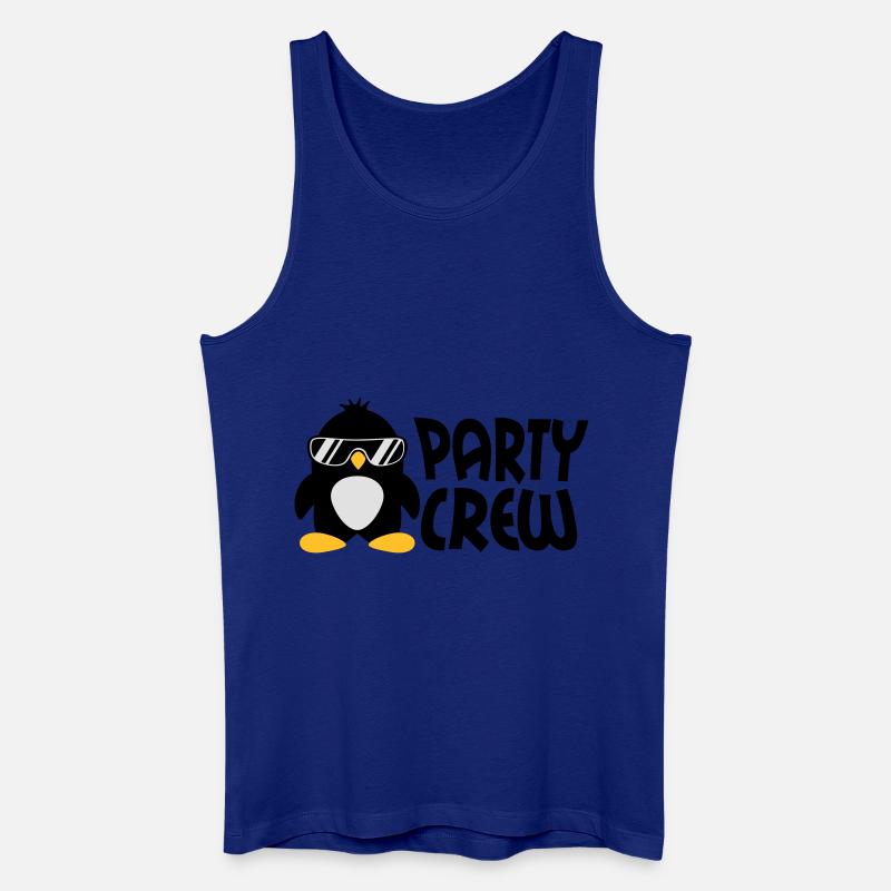 Party Crew Penguin - Männer Bio Tank Top - Königsblau