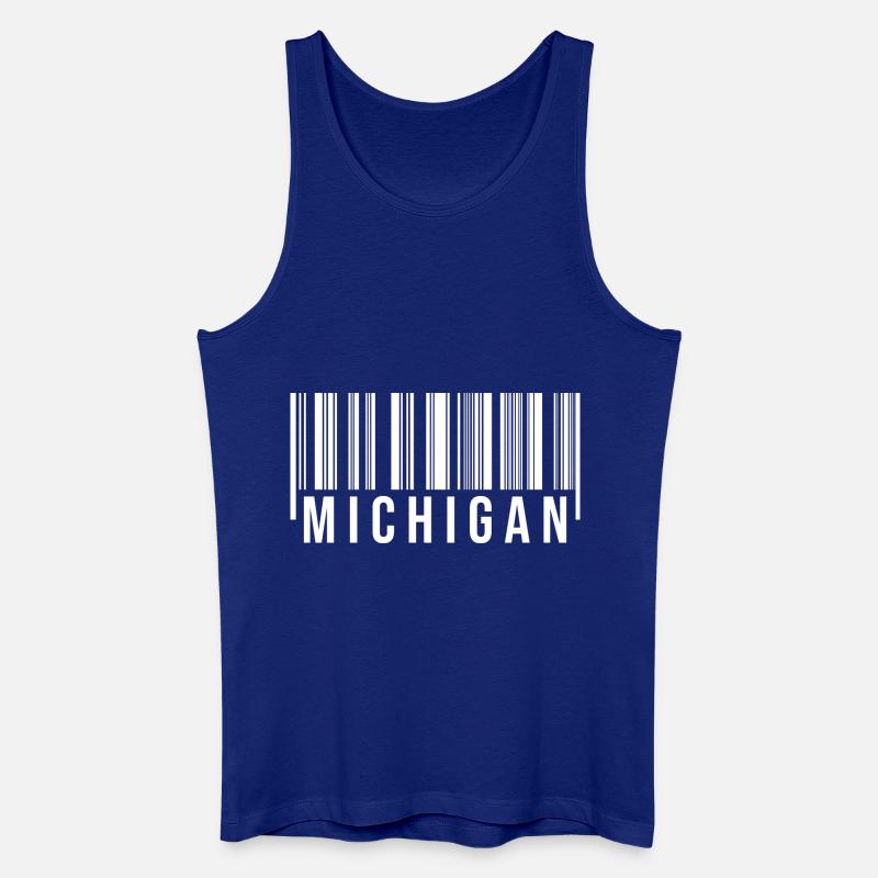 Michigan Barcode - Männer Bio Tank Top - Königsblau