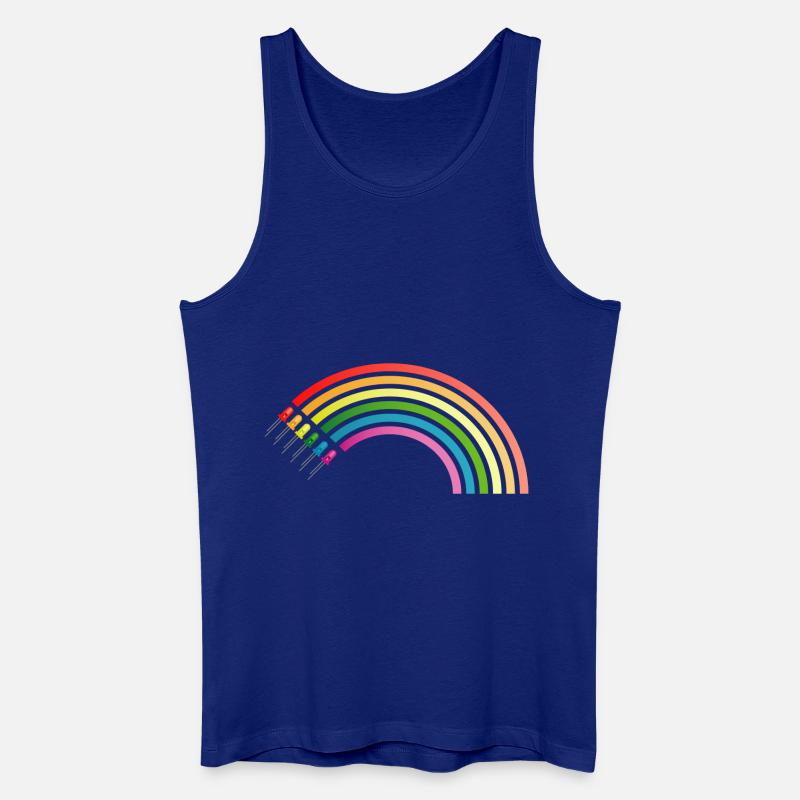 Regenbogen LED - Männer Bio Tank Top - Königsblau