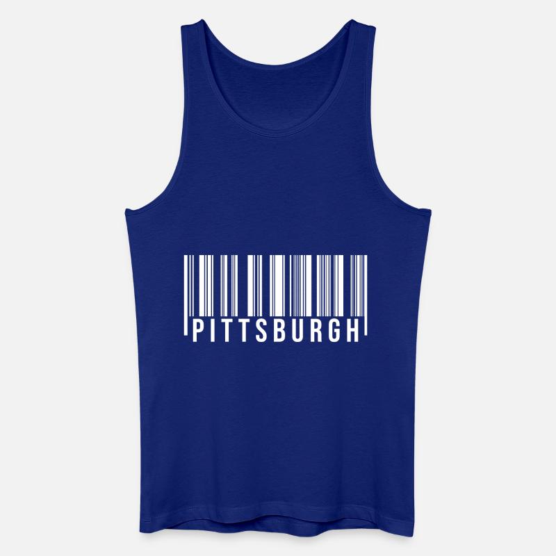 Pittsburgh Barcode - Männer Bio Tank Top - Königsblau