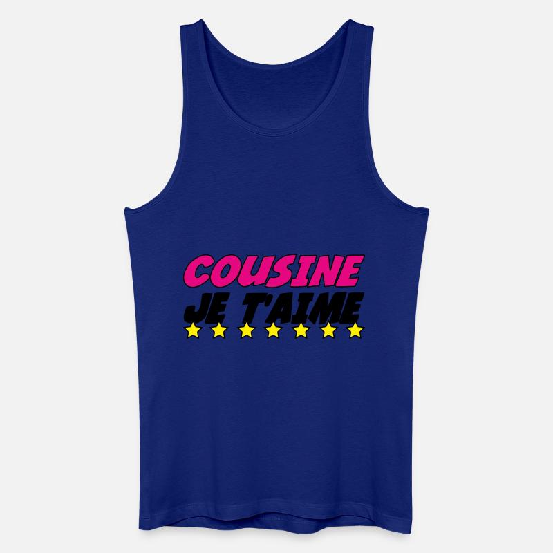 COUSINE, ich liebe dich - Männer Bio Tank Top - Königsblau